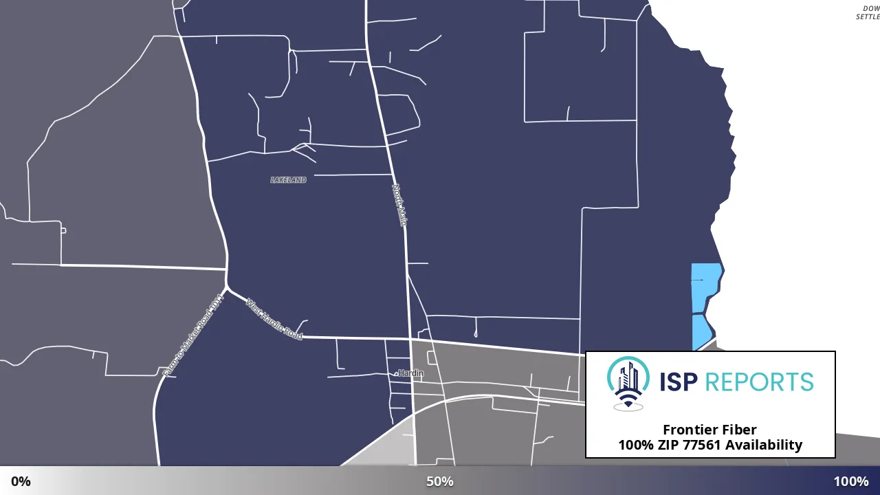 77561, TX map of internet availability
