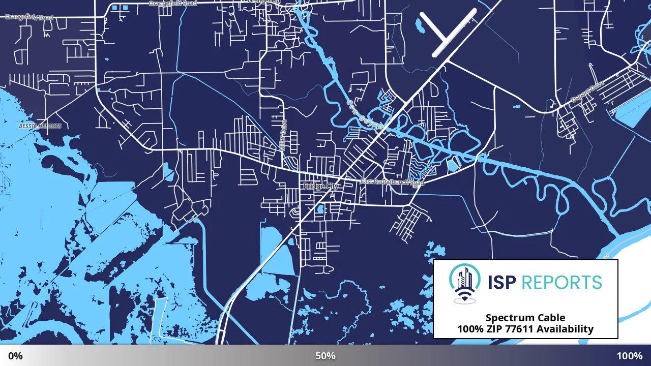 77611, TX map of internet availability