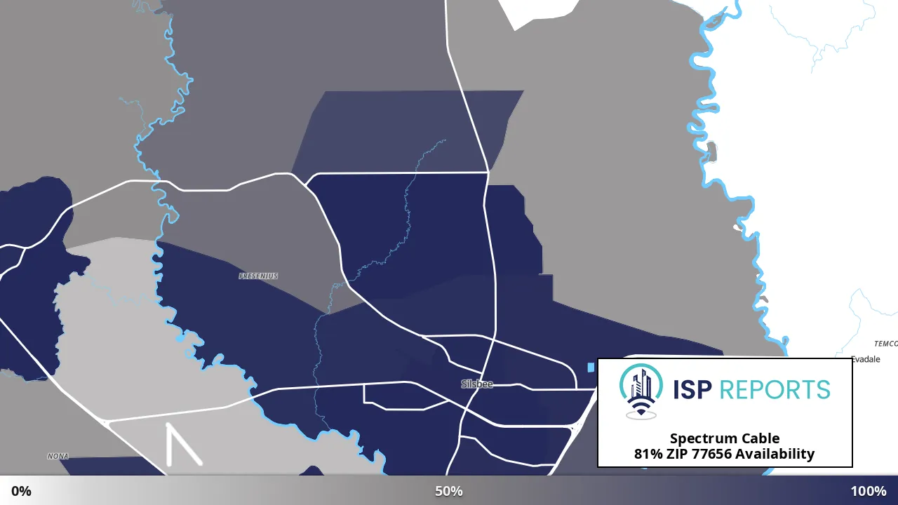 77656, TX map of internet availability