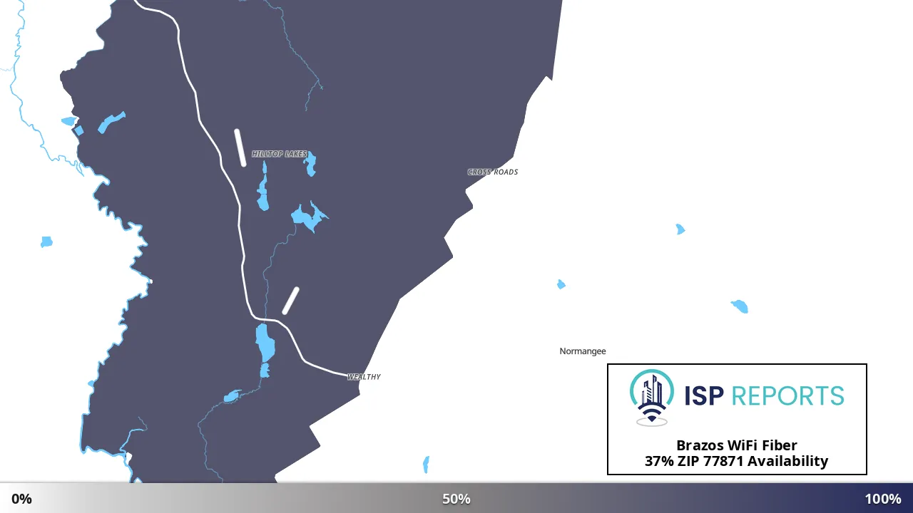 77871, TX map of internet availability