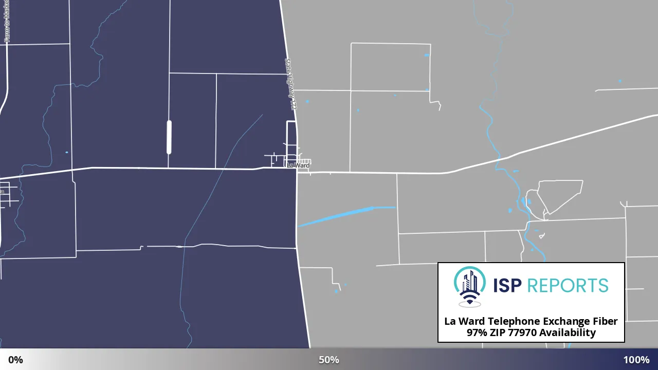 77970, TX map of internet availability