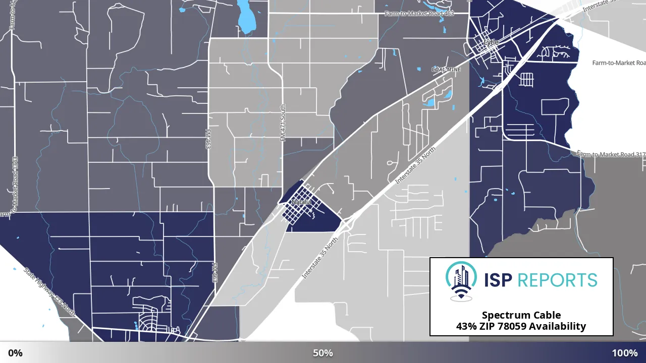 78059, TX map of internet availability