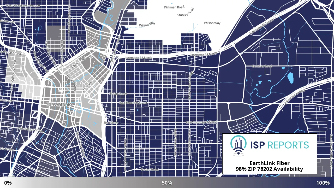 78202, TX map of internet availability