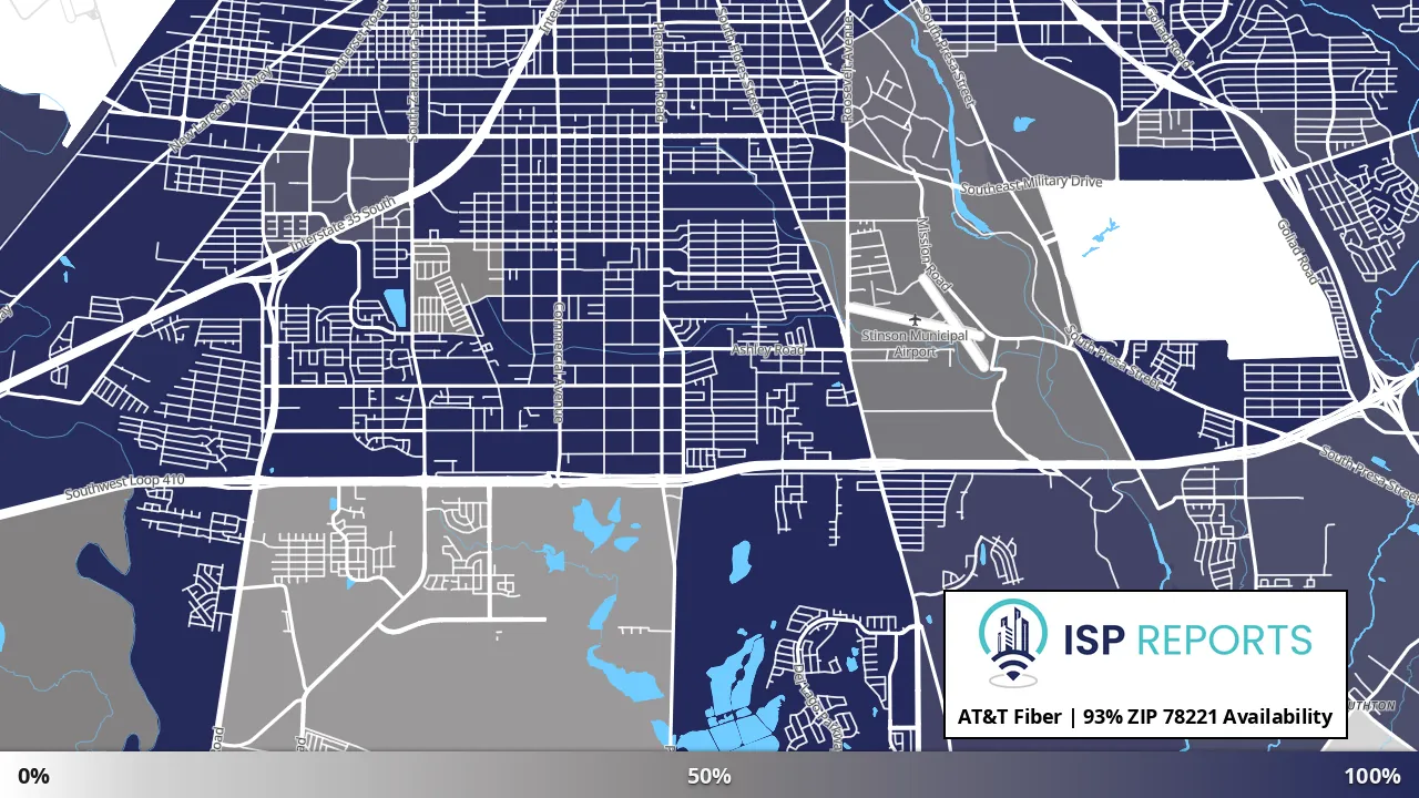78221, TX map of internet availability