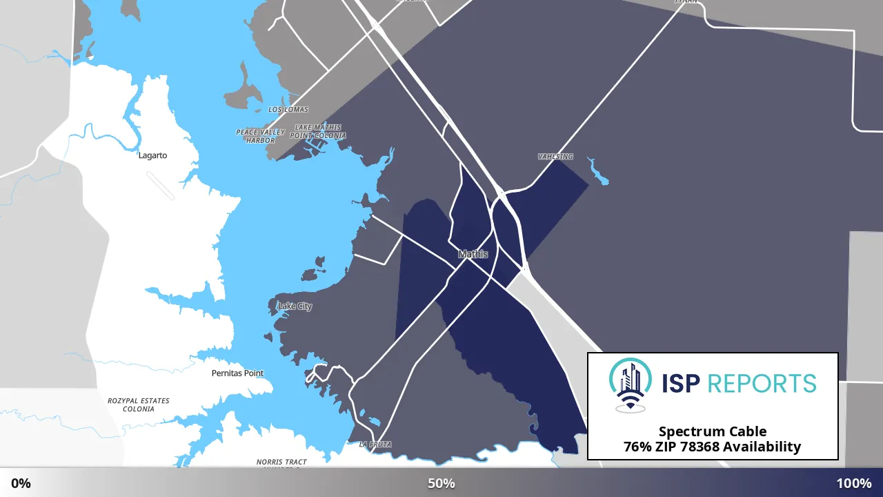 78368, TX map of internet availability