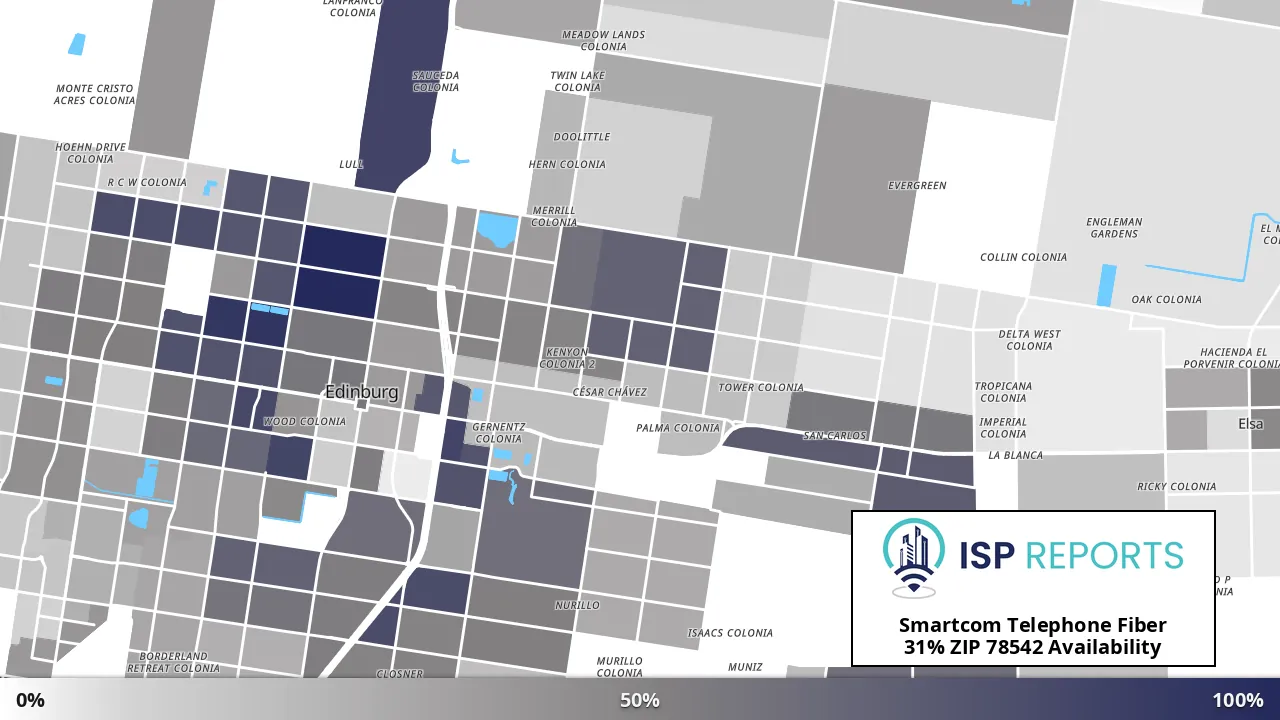 78542, TX map of internet availability
