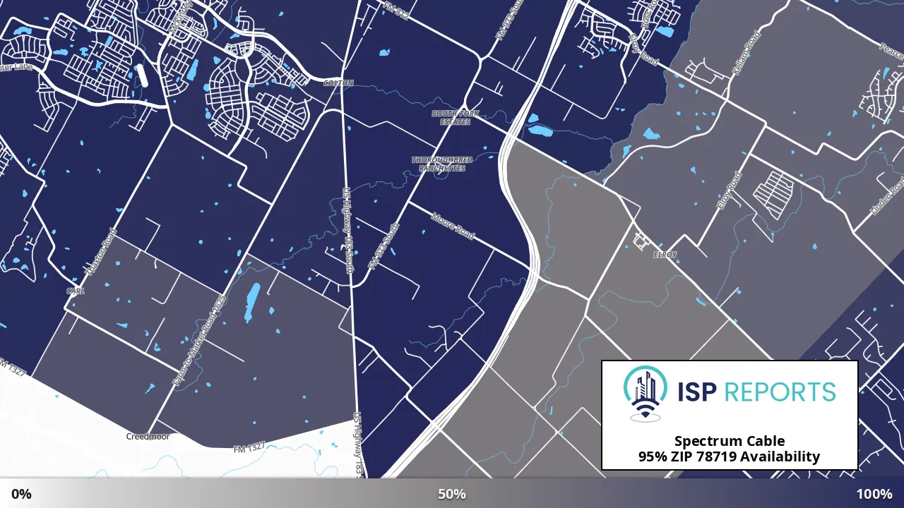 78719, TX map of internet availability