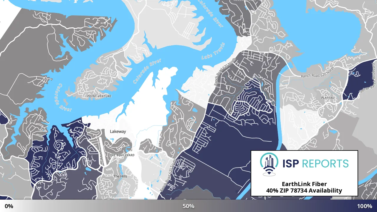 78734, TX map of internet availability