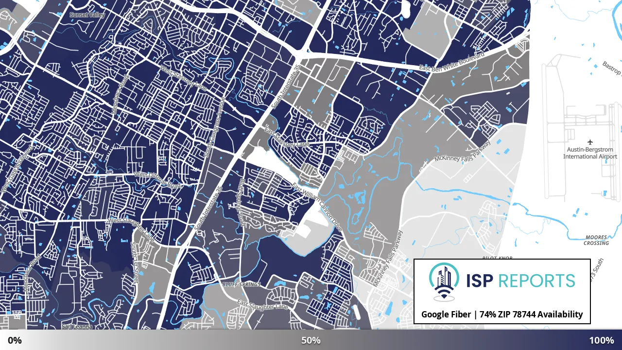 78744, TX map of internet availability