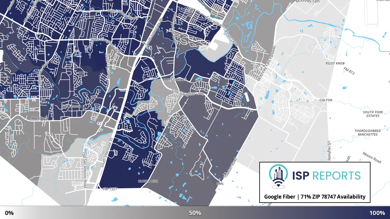 78747, TX map of internet availability