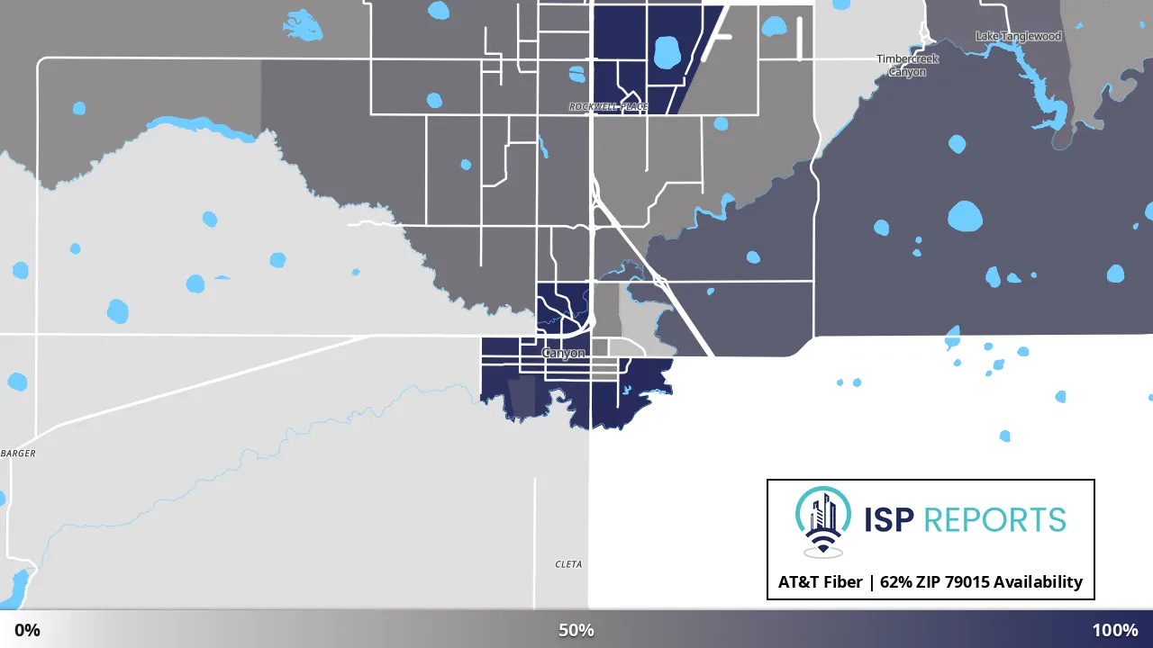 79015, TX map of internet availability
