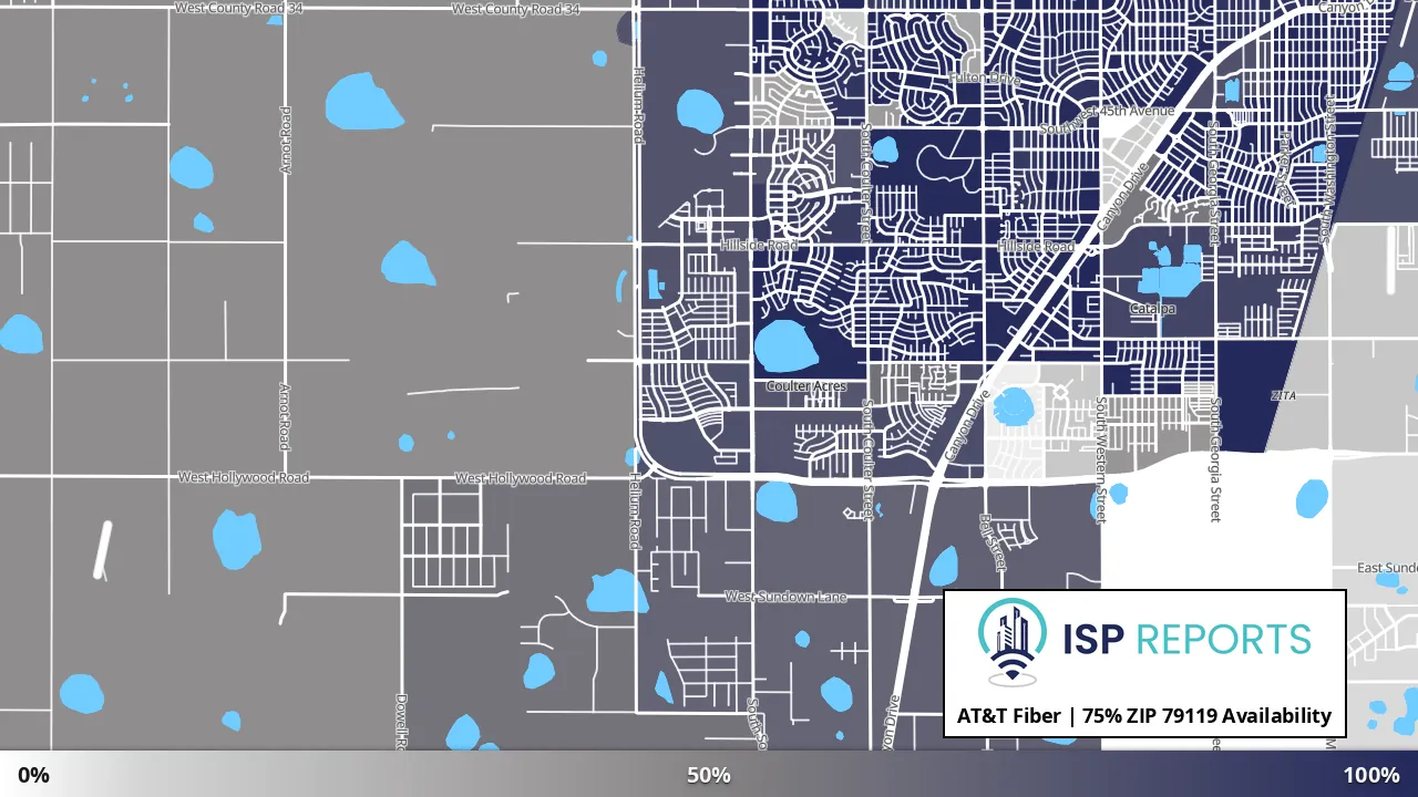 79119, TX map of internet availability