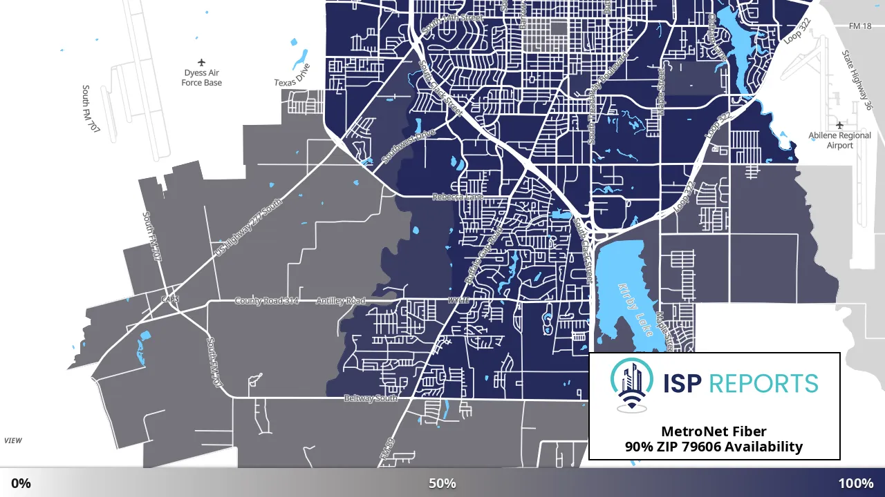 79606, TX map of internet availability