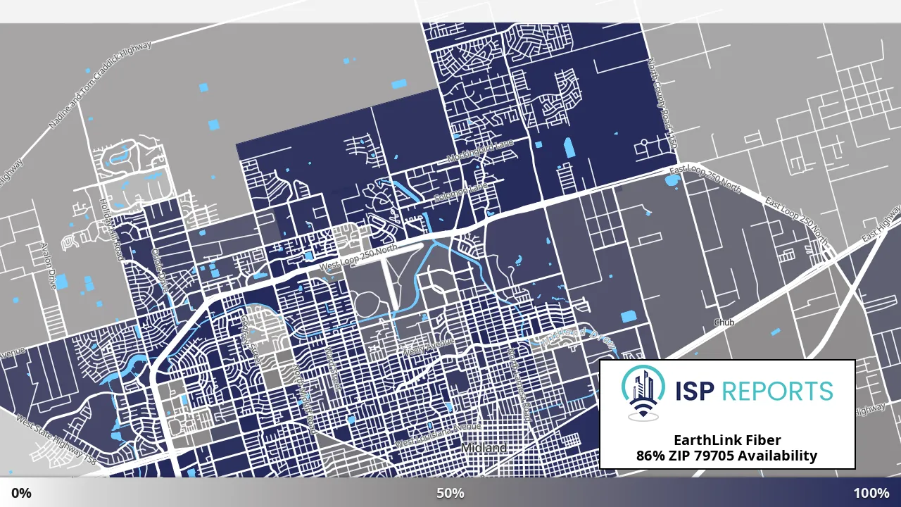 79705, TX map of internet availability