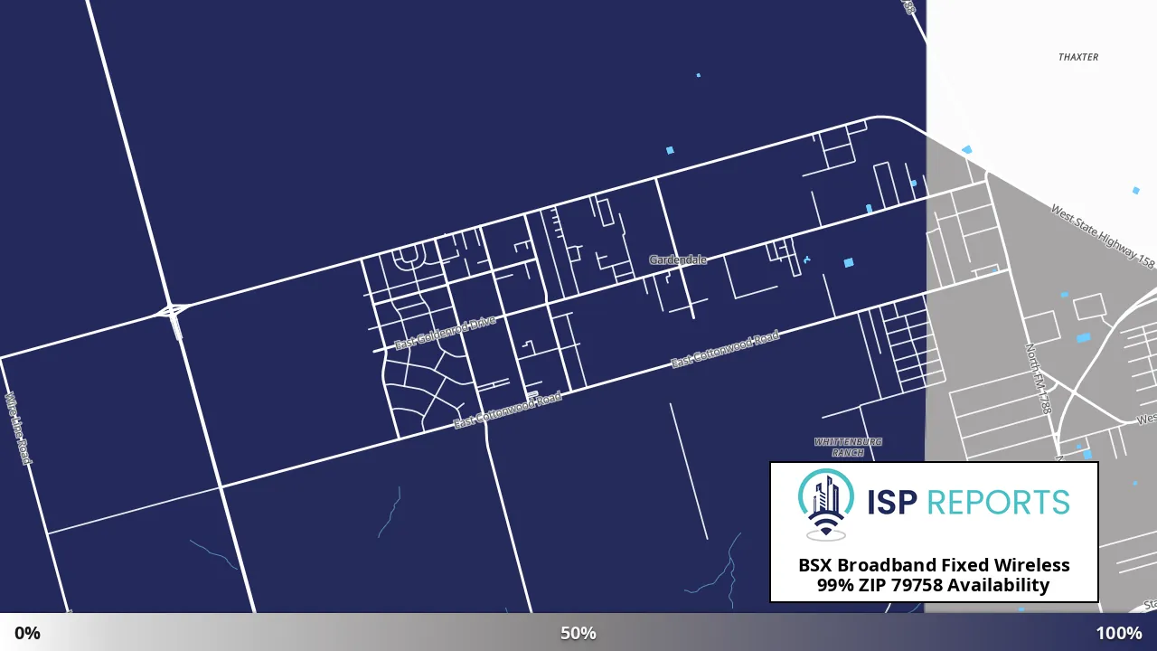 79758, TX map of internet availability