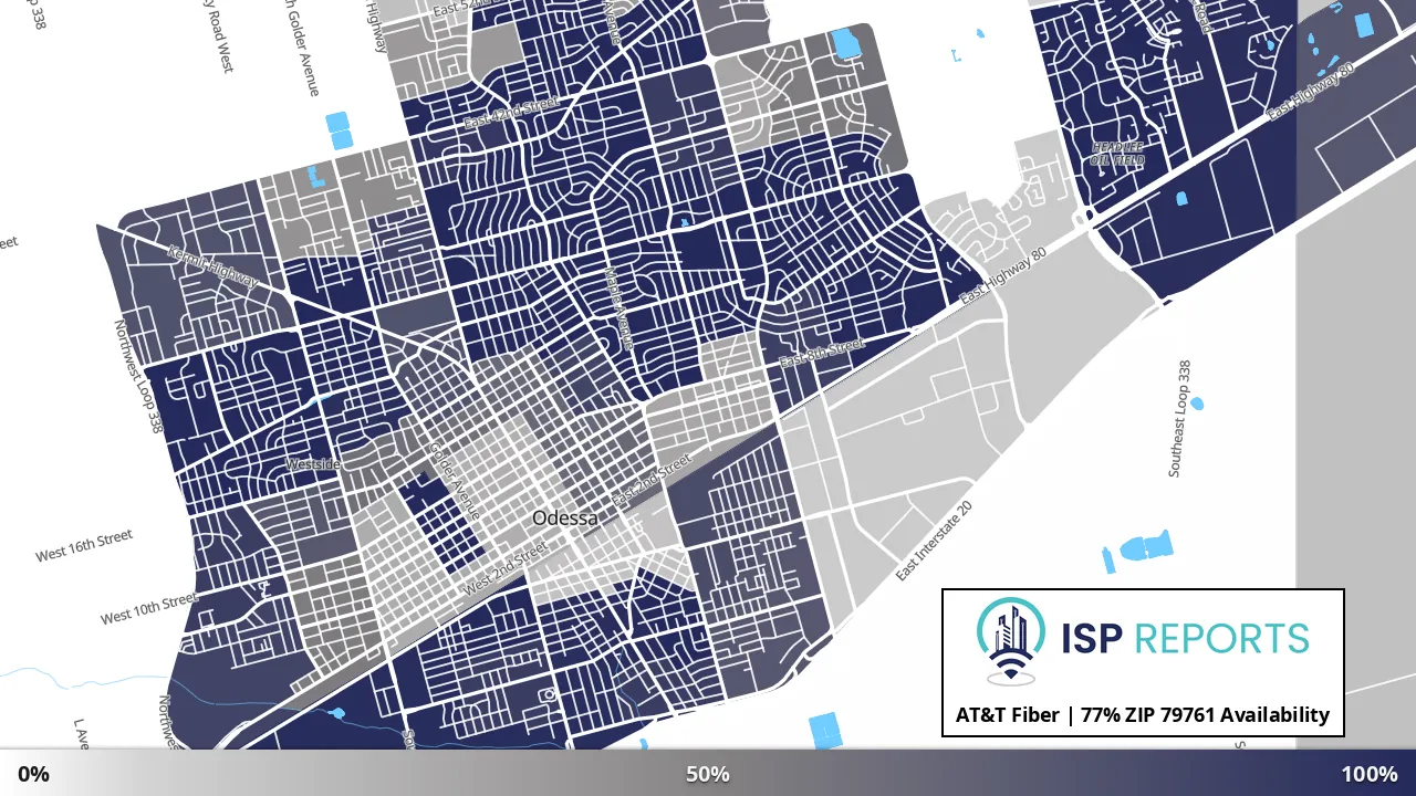 79761, TX map of internet availability