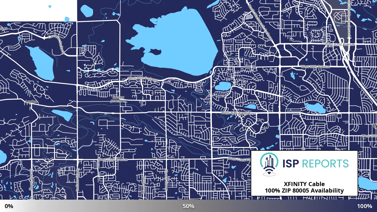 80005, CO map of internet availability