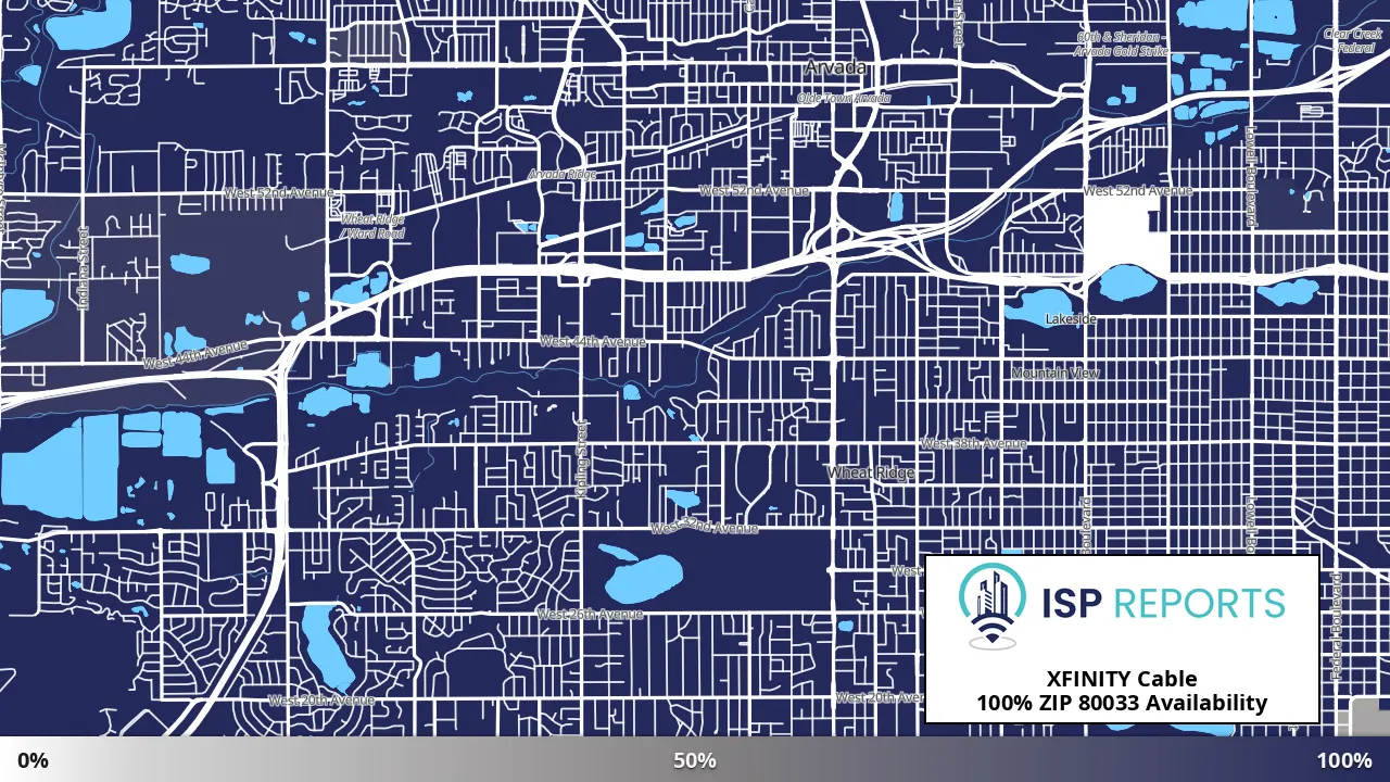 80033, CO map of internet availability