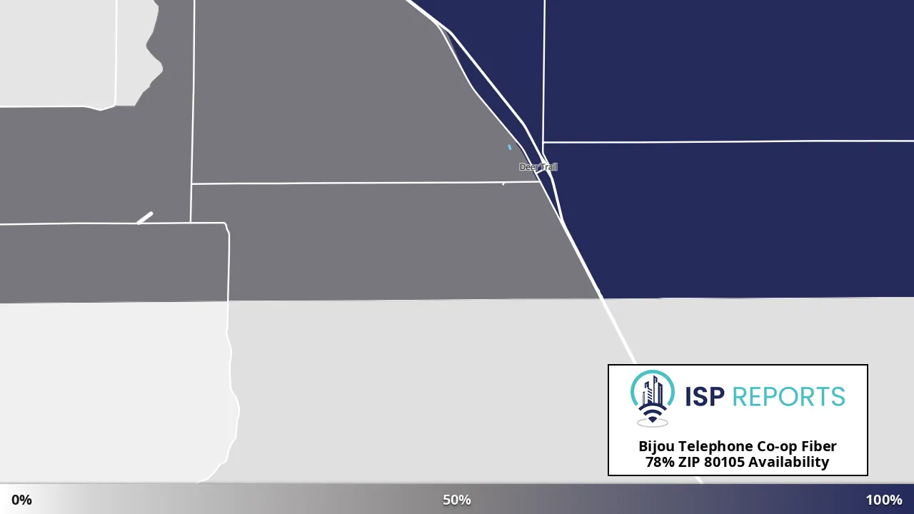 80105, CO map of internet availability