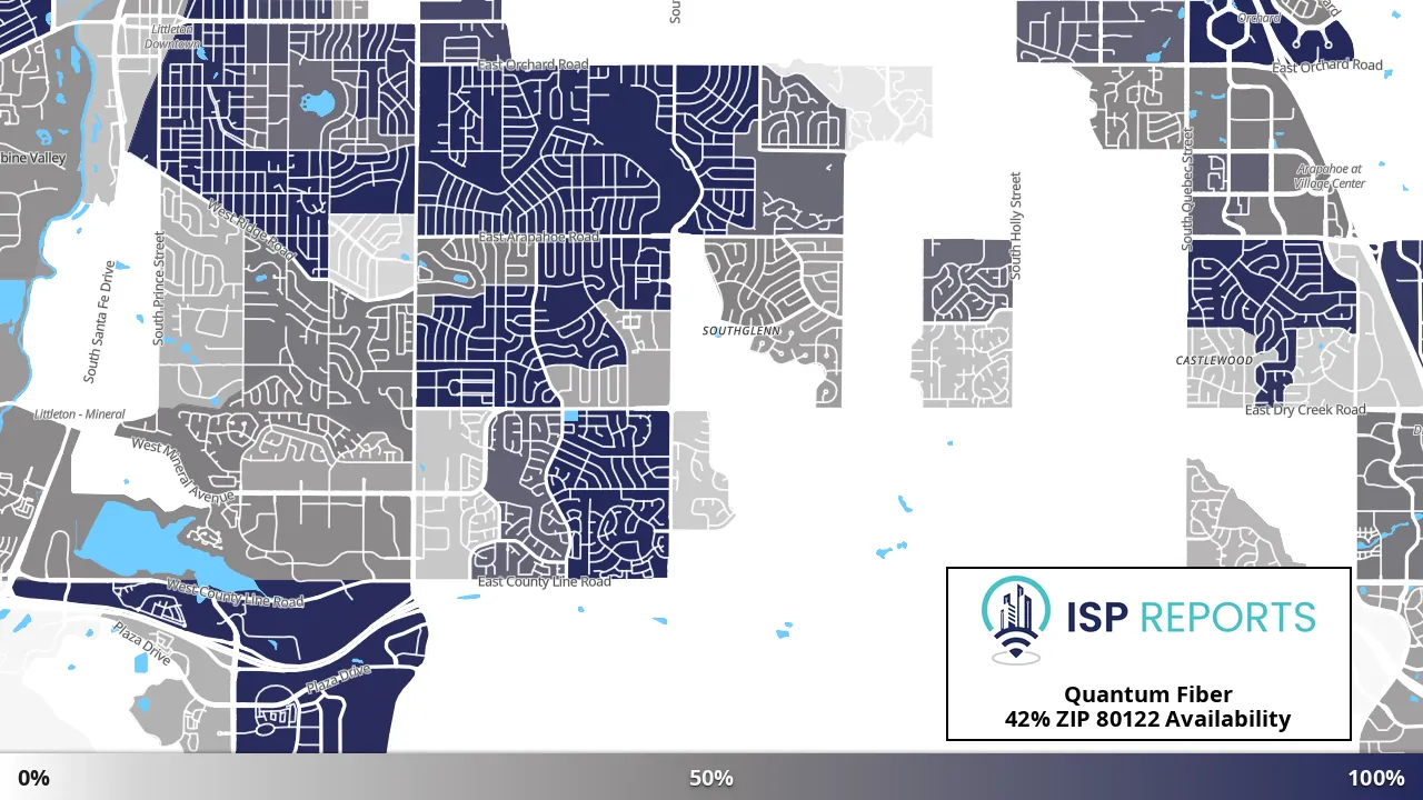 80122, CO map of internet availability