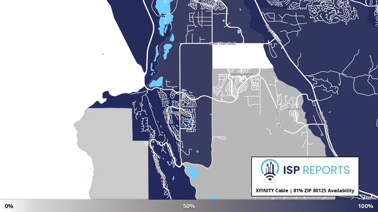 80125, CO map of internet availability