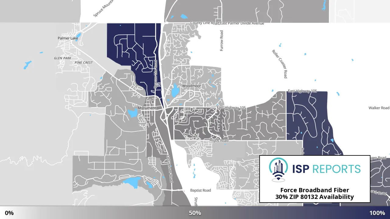 80132, CO map of internet availability