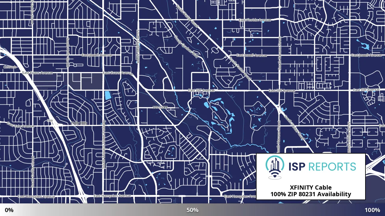 80231, CO map of internet availability