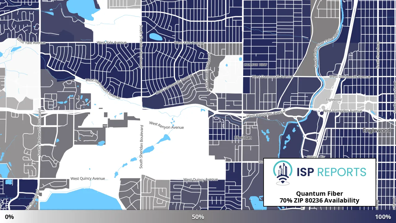 80236, CO map of internet availability