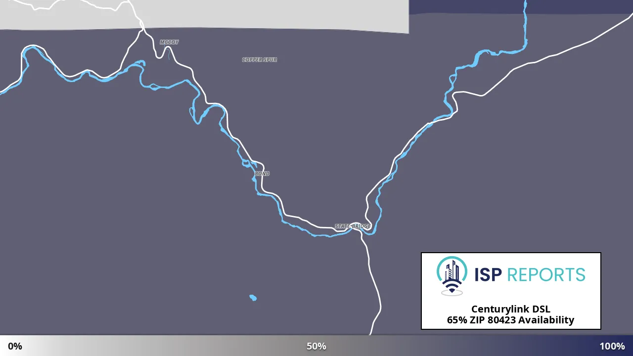 80423, CO map of internet availability