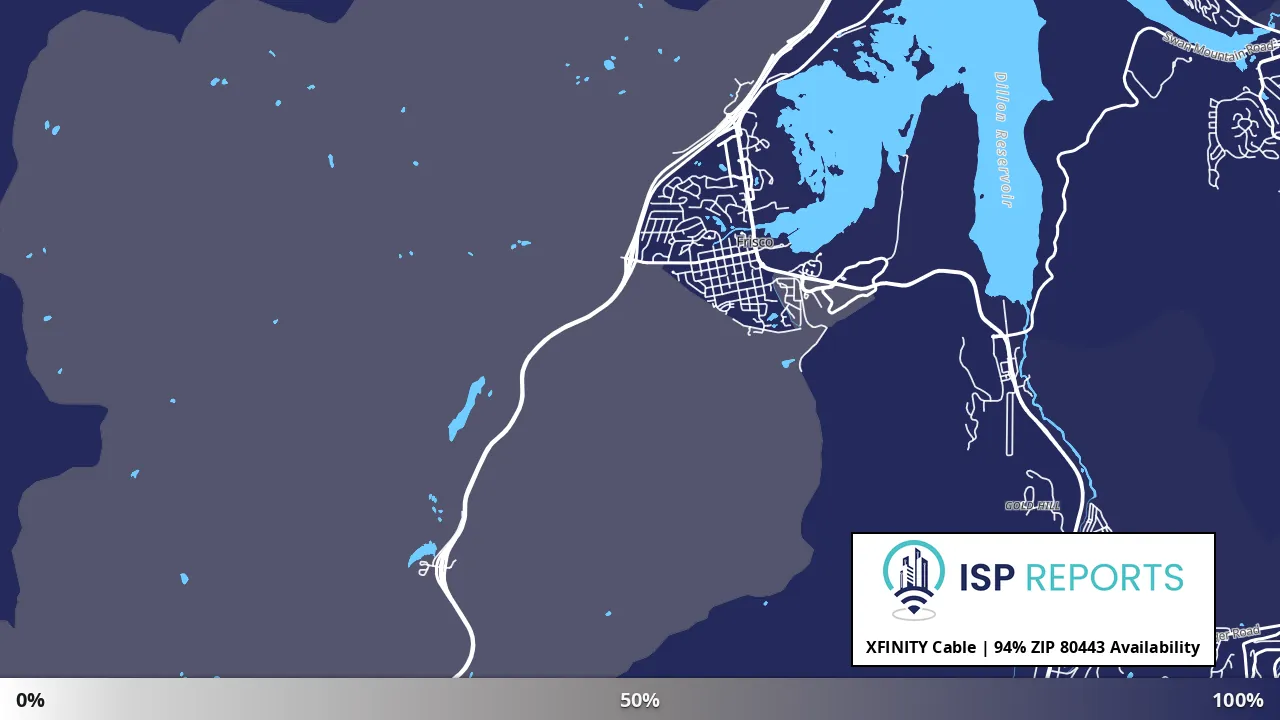 80443, CO map of internet availability