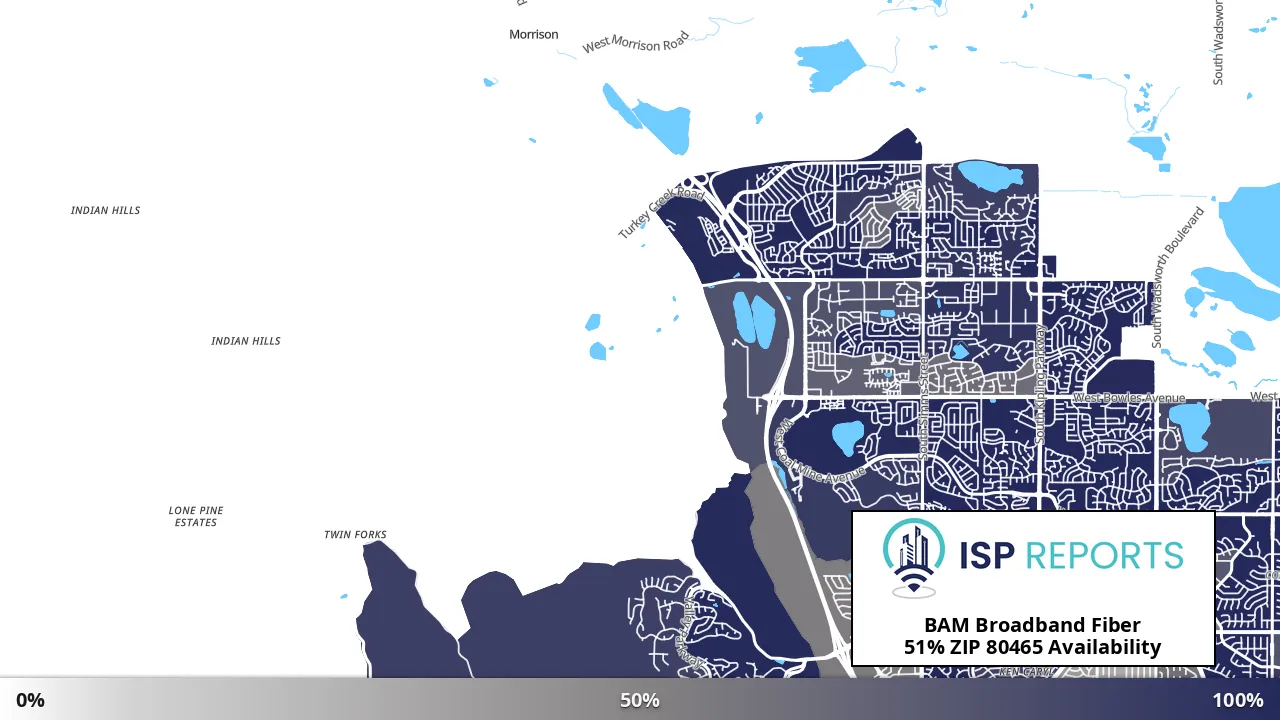 80465, CO map of internet availability