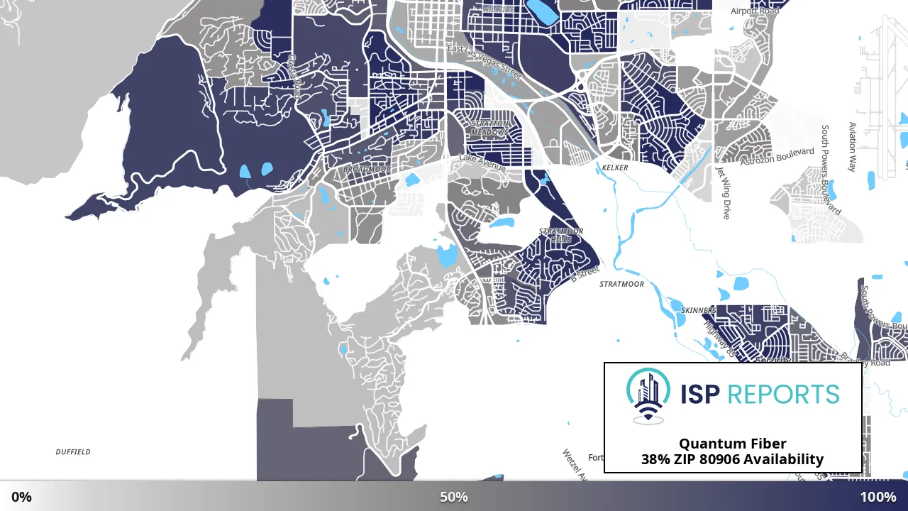 80906, CO map of internet availability