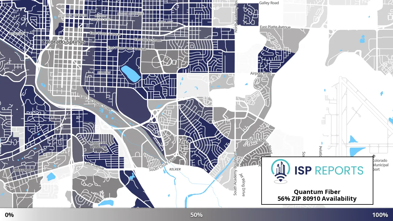 80910, CO map of internet availability