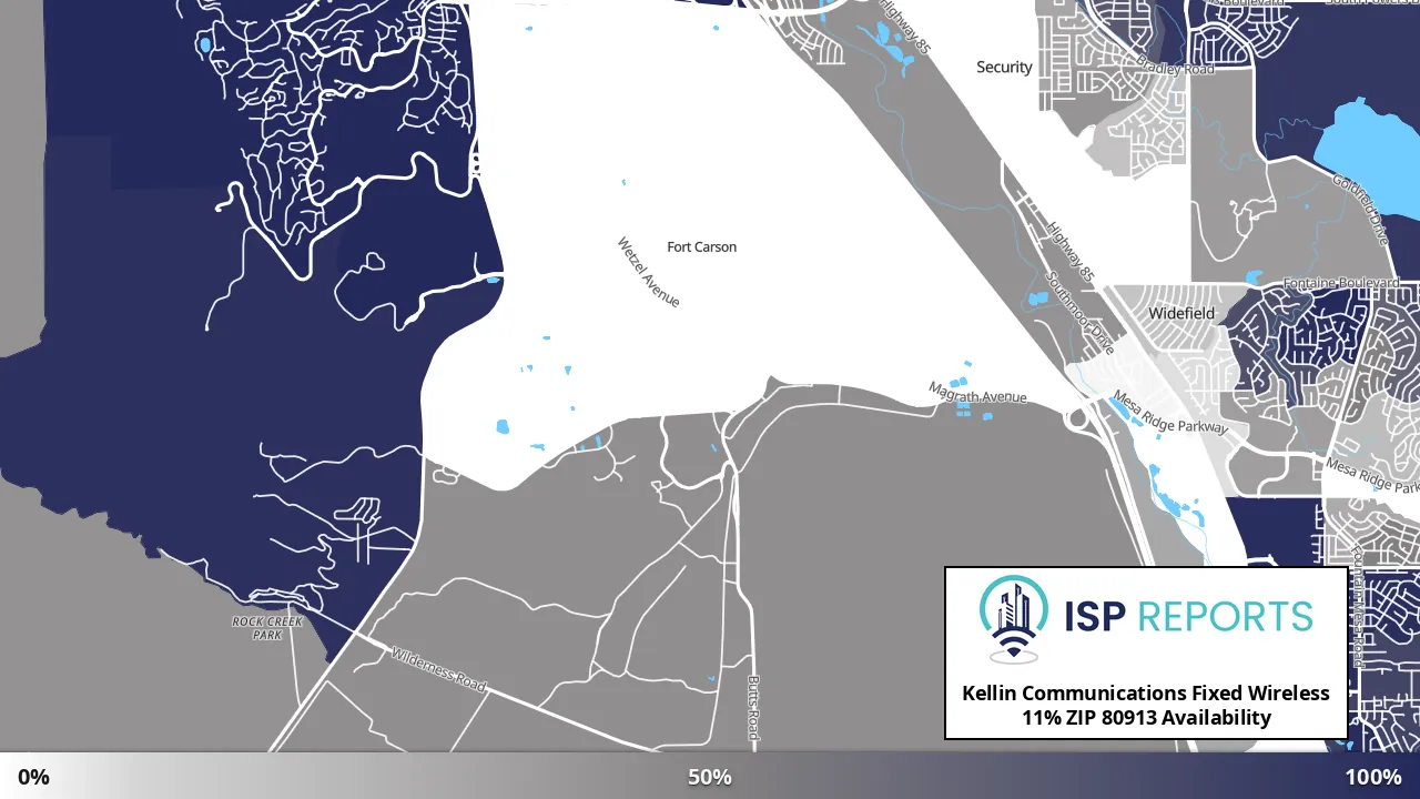 80913, CO map of internet availability