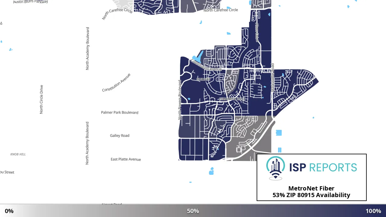 80915, CO map of internet availability