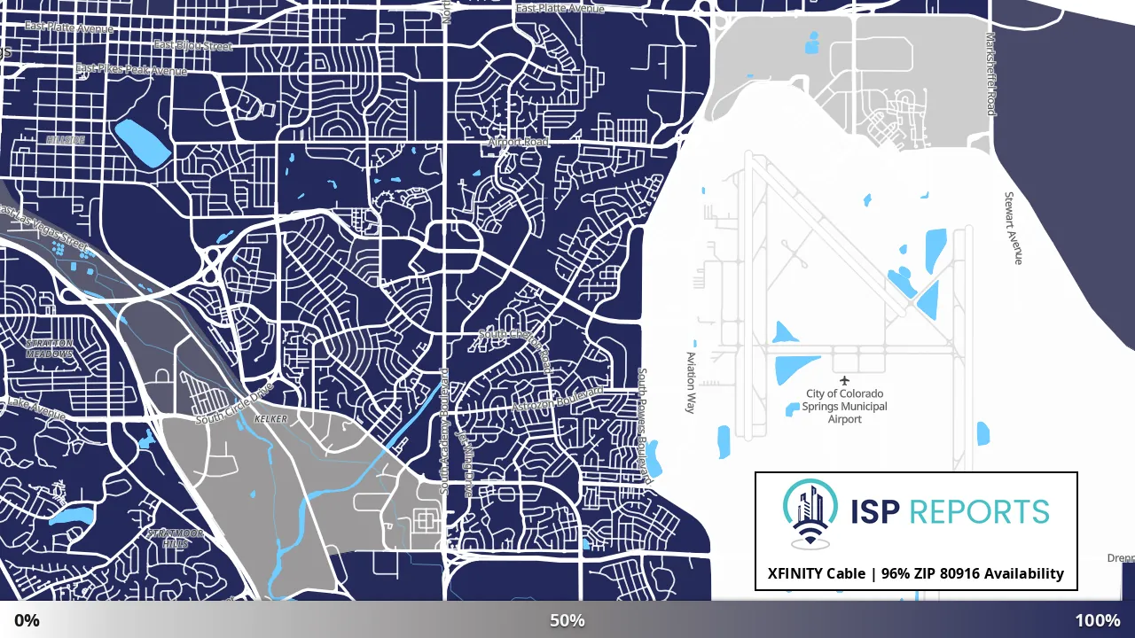 80916, CO map of internet availability