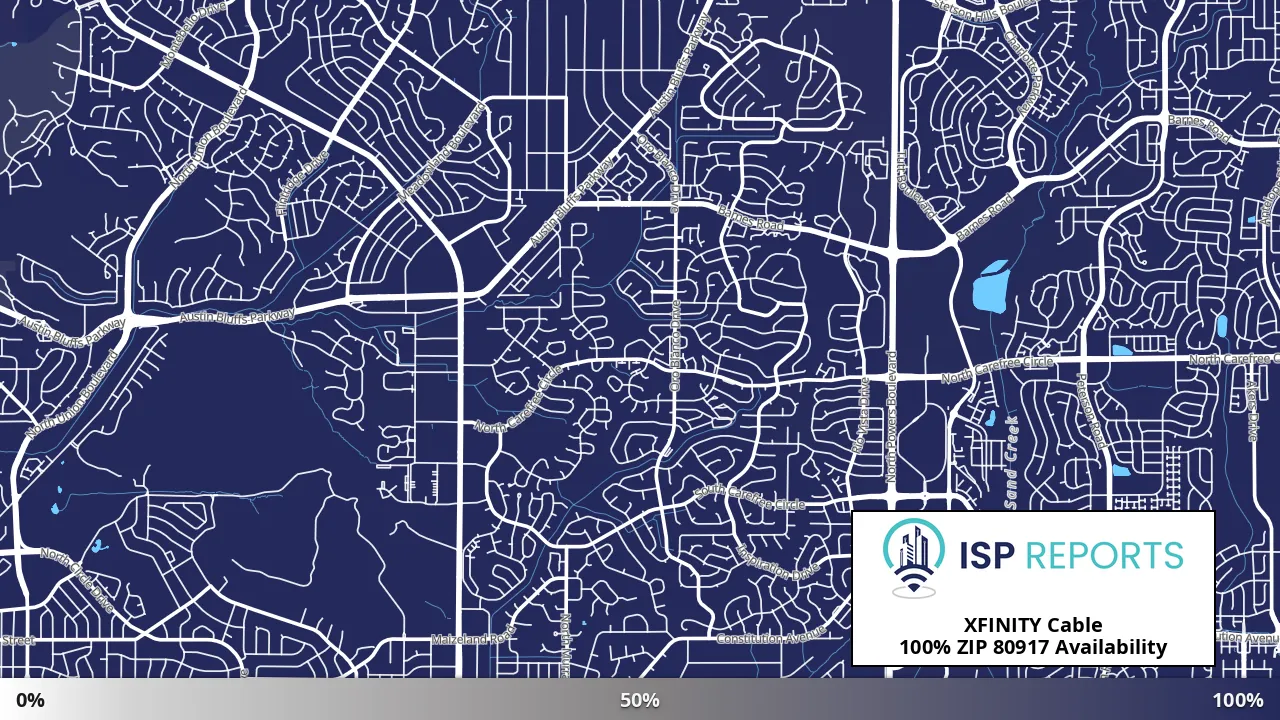 80917, CO map of internet availability