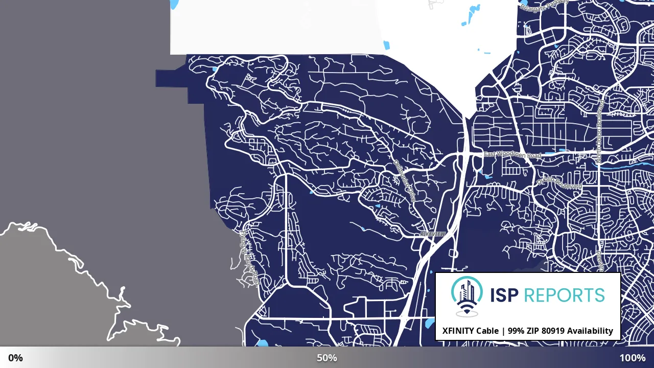 80919, CO map of internet availability