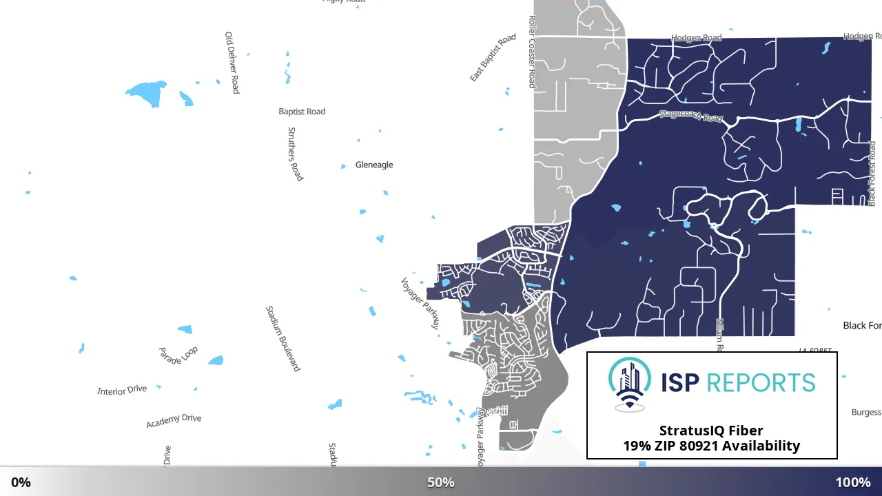 80921, CO map of internet availability