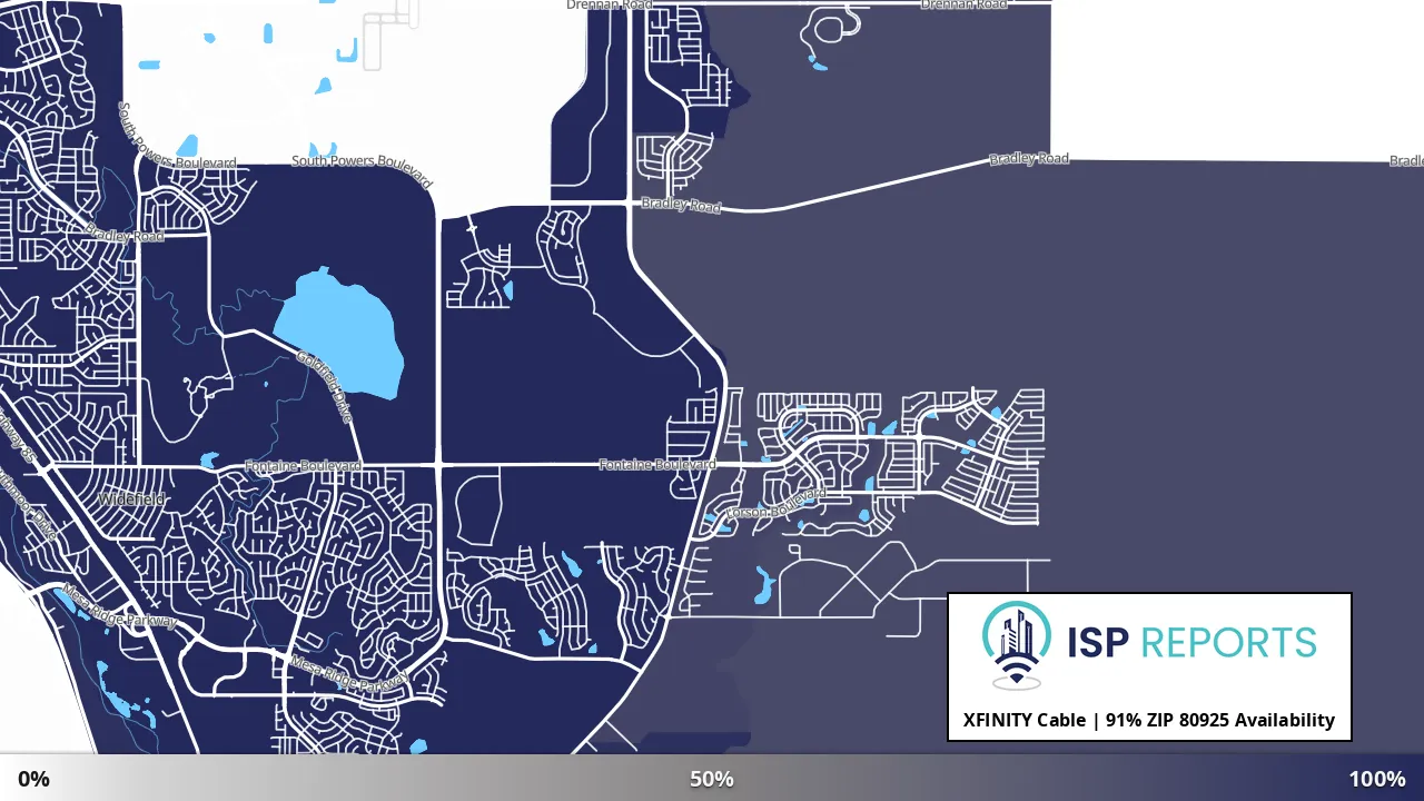 80925, CO map of internet availability