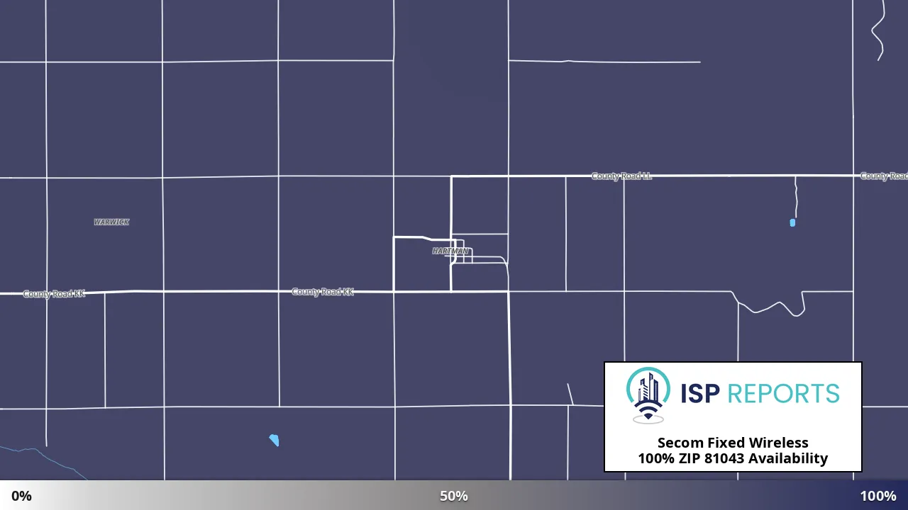 81043, CO map of internet availability