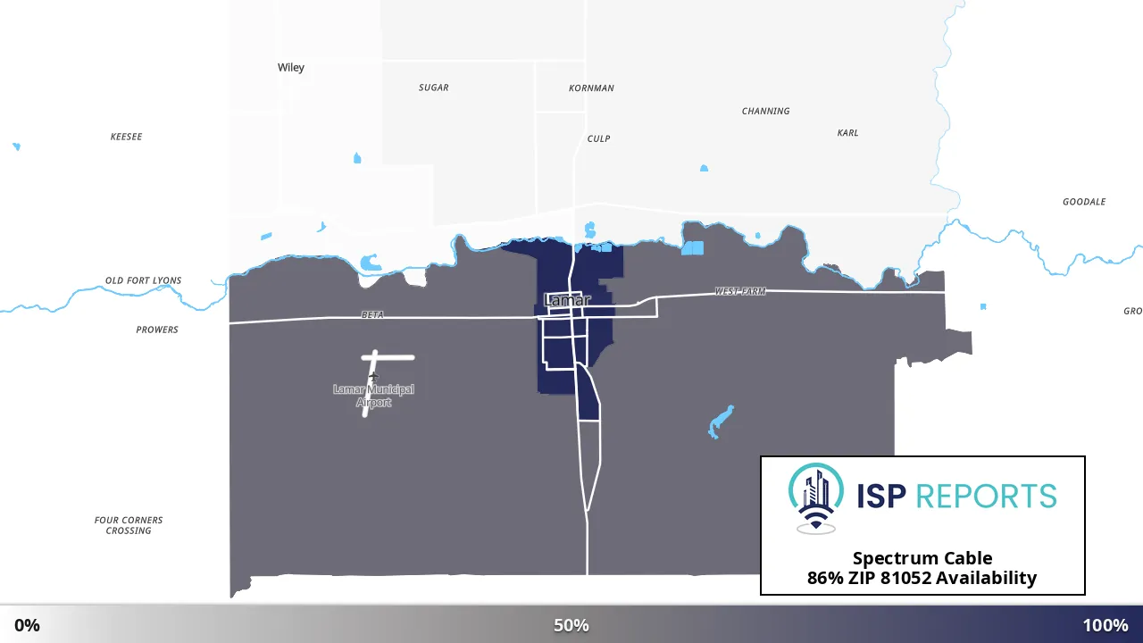 81052, CO map of internet availability