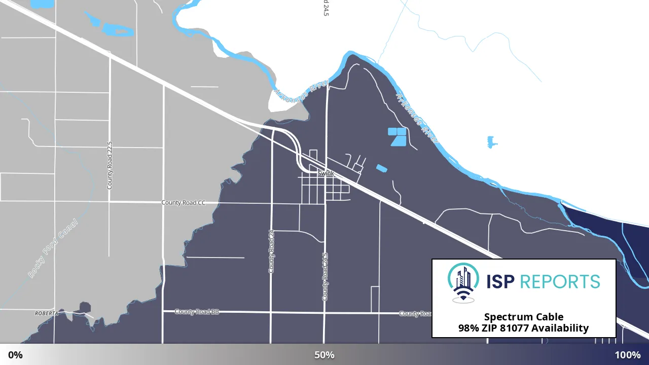 81077, CO map of internet availability