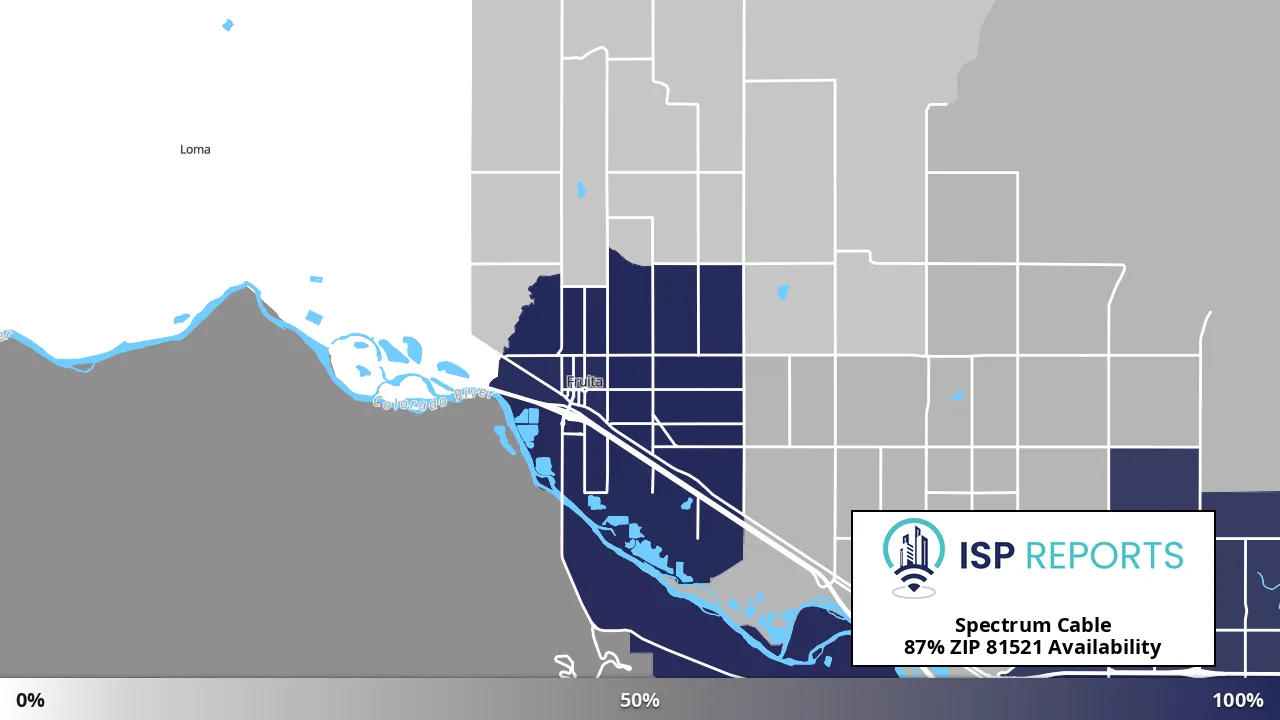 81521, CO map of internet availability