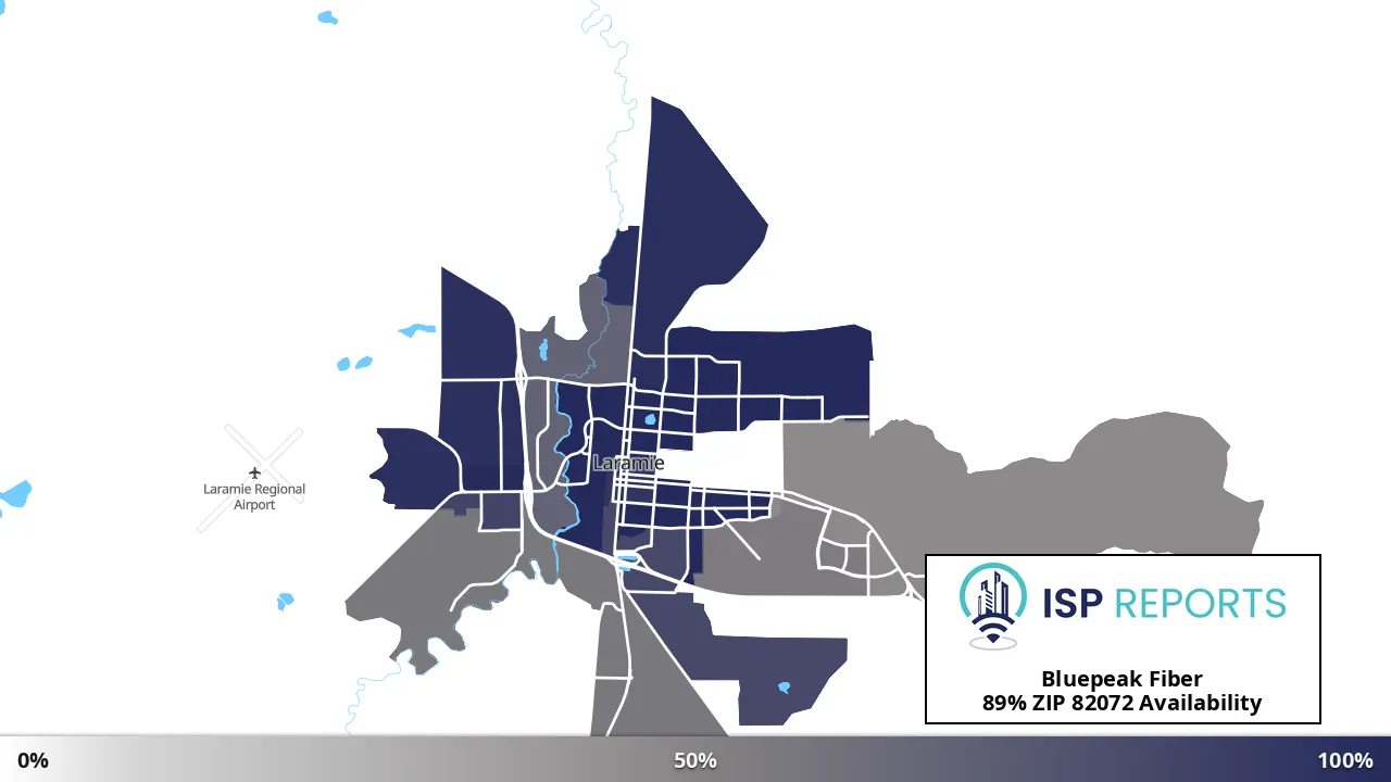 82072, WY map of internet availability