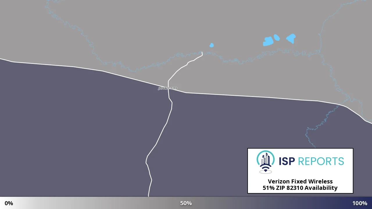 82310, WY map of internet availability