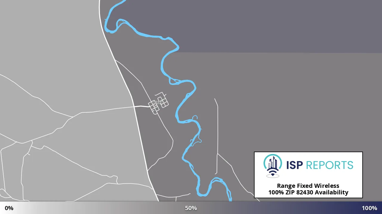 82430, WY map of internet availability