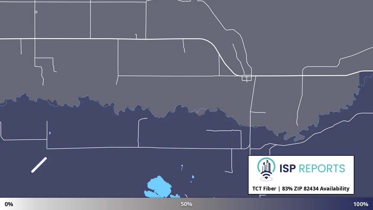 82434, WY map of internet availability