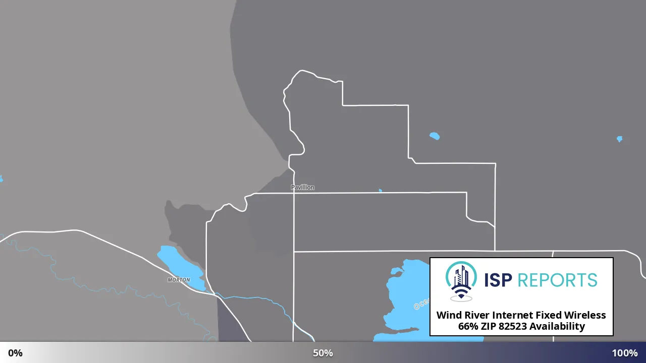 82523, WY map of internet availability