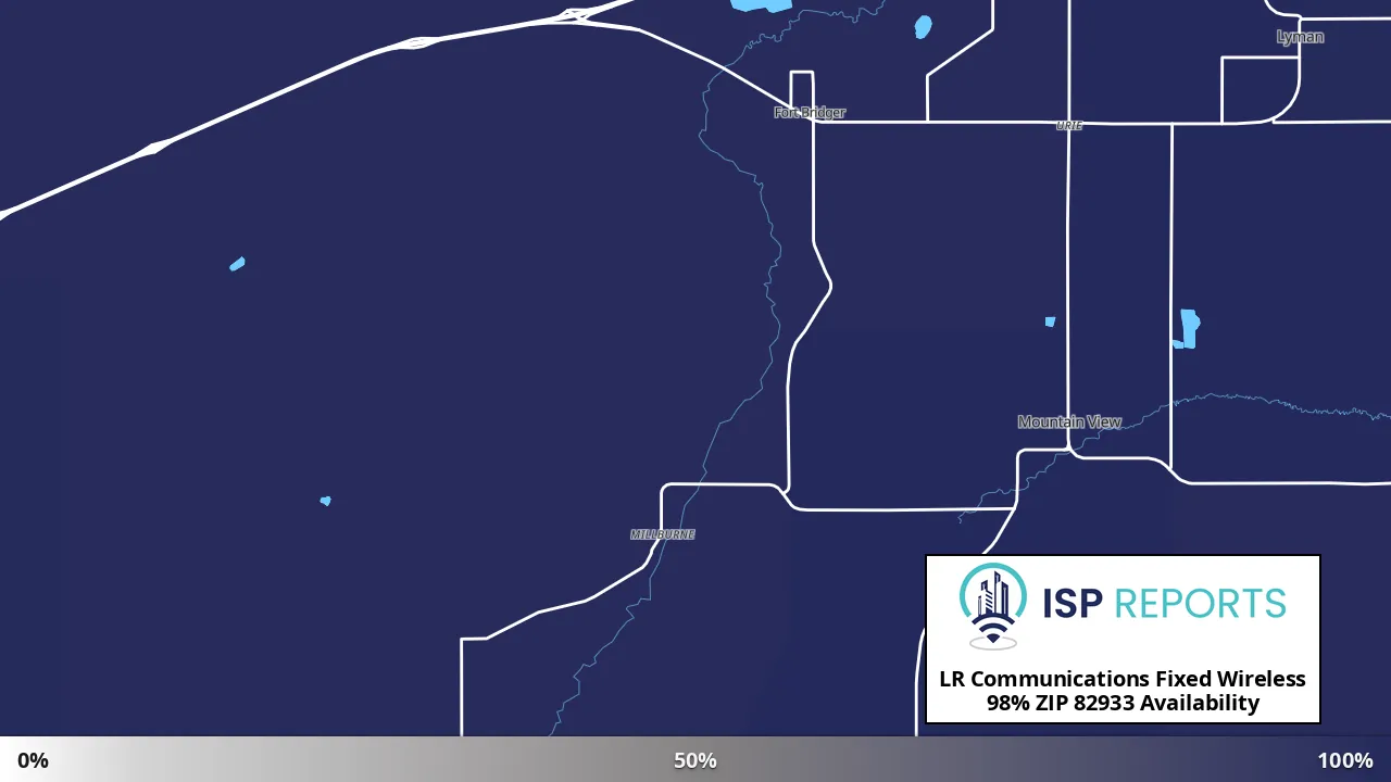 82933, WY map of internet availability